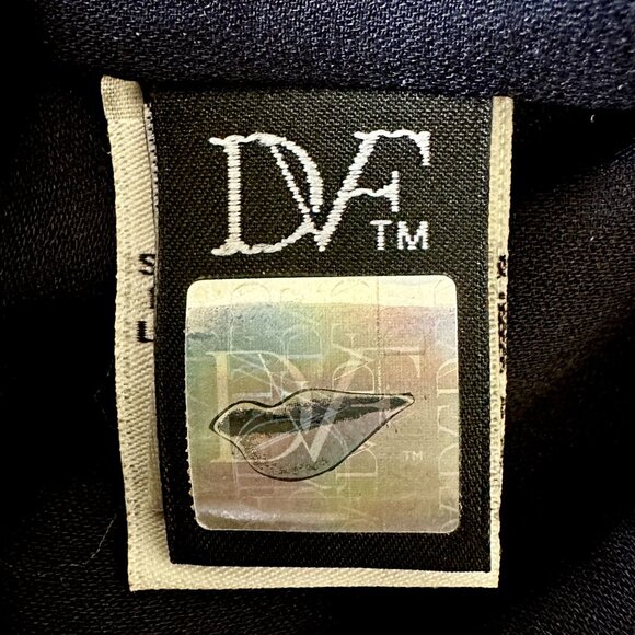 DVF Diane von Furstenberg V-Neck Fleurette Silk Chiffon Mini Dress Black Size 4 - Picture 7 of 14